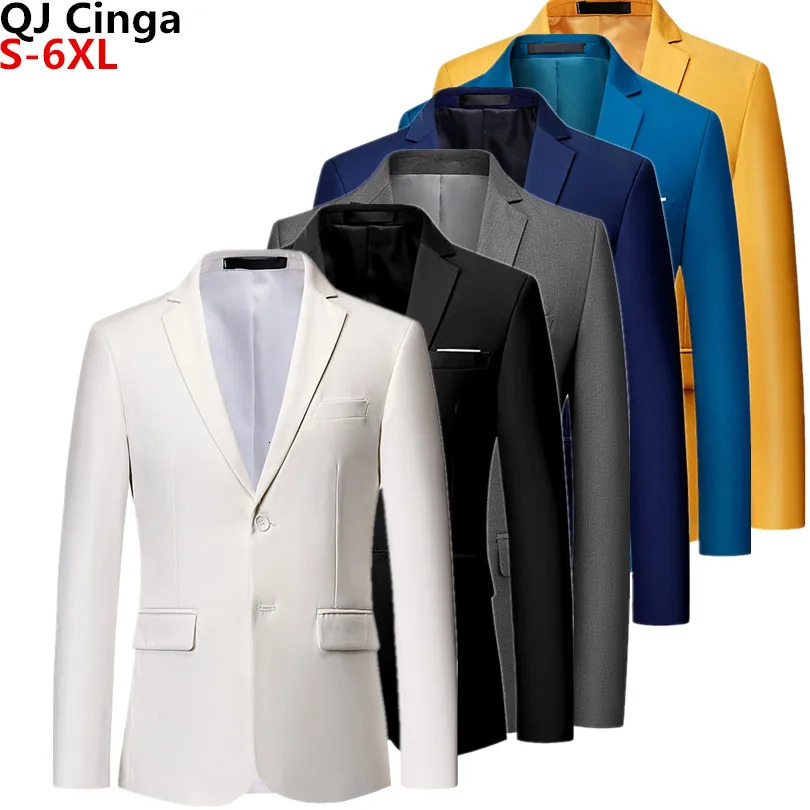 Royal Blue Mens Suit Jacket Business Formal Coat Men Slim Blazer Black Red Coats Grey Purple Costume Homme M-6XL 250208