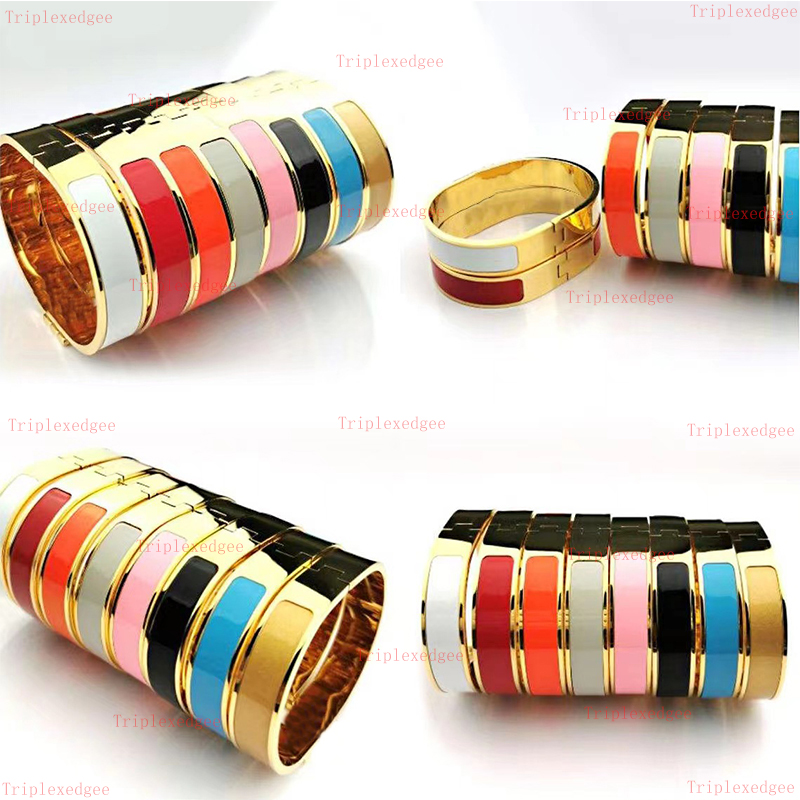 Brand Classic 12mm Wide Designer h Bracelet Fashion Luxury Couple Cuff Bracelet for Women and Men High Quality 316L Titanium Steel Bracelet Jewelry