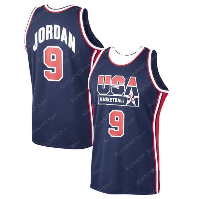 Men's Tank Tops USA Basketball Jersey Tshirt Summer Mens Basketball Sveless Sports T shirt s Basketball Training Wear Team Tshirt New 2024 z0250209