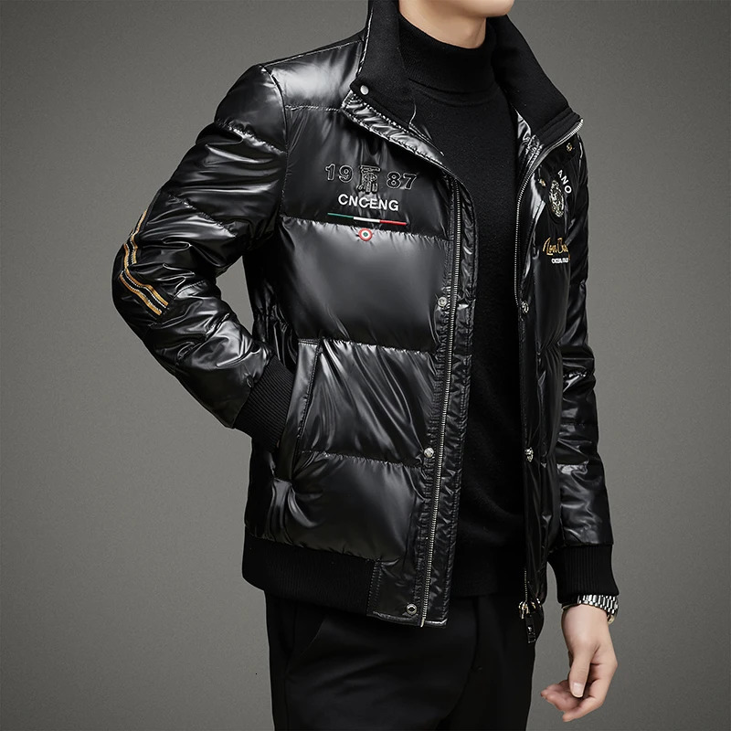 YEAE Duck Down Short Jacket Male Padding Clothes Men Wind Padded Heated Cold Coat for Winter 250109Z