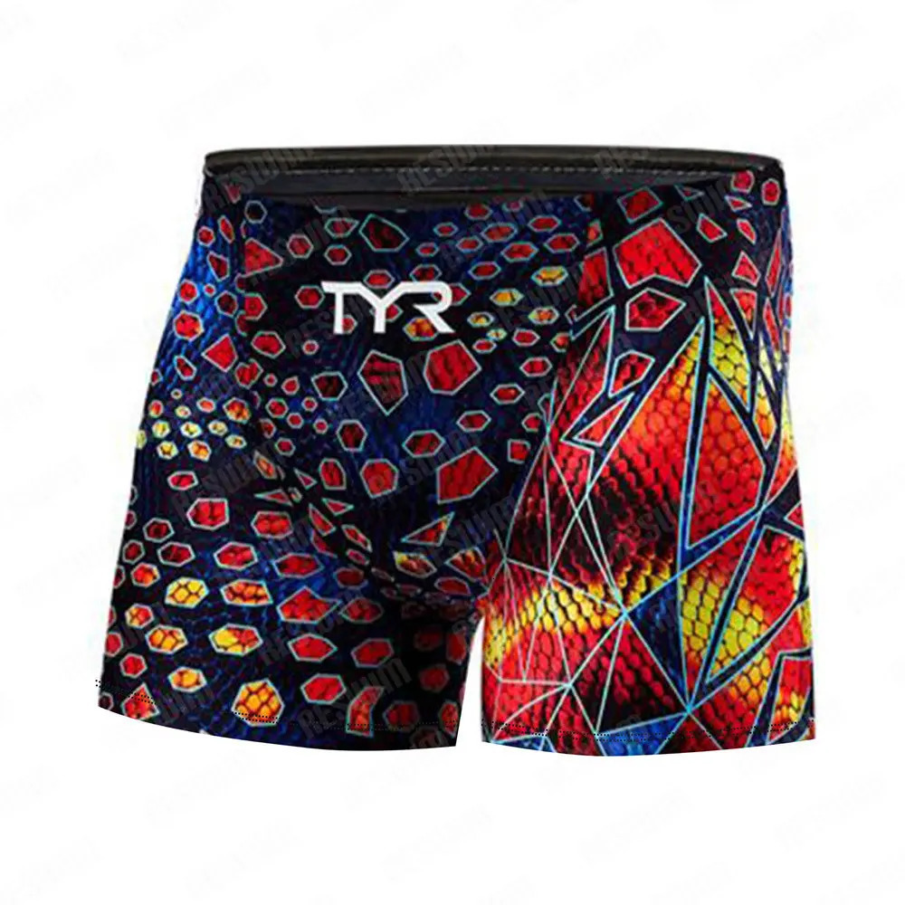 Summer Mens Swim Endurance Athletic Swimsuit Beach Swimming Trunks Swimwear Jammer Tight Surf Shorts Z260314