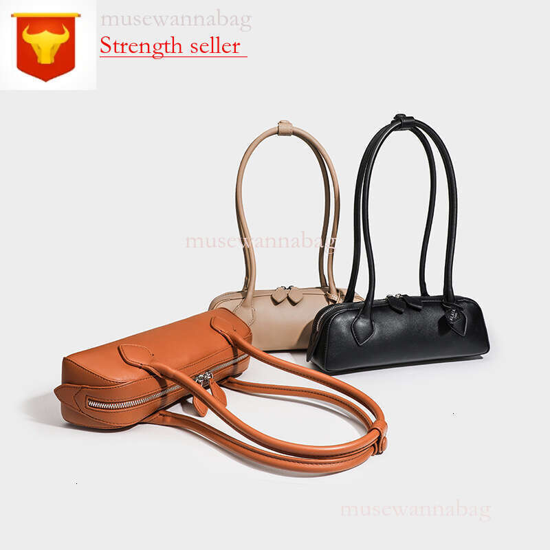Top Quality Designer Bags Teckel Bags Leather Shoulder Bagbags Women Handbags Fashion Baguette Armpit Bag Long Profile Double Zipper Opening Closing 2