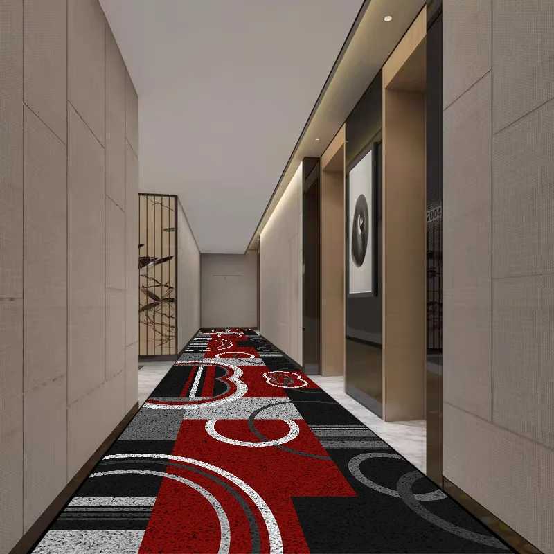 Geetric Circle Long Corridor Carpet Anti Slip Hallway Area Rugs Decoration He Porch Entry Doormat Washable Carpet Runner Z250208