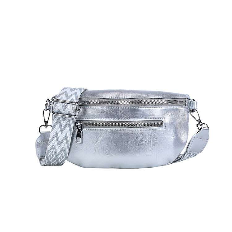 2025 handbag dumpling jacquard ribbon trend PU leather crossbody women's bag