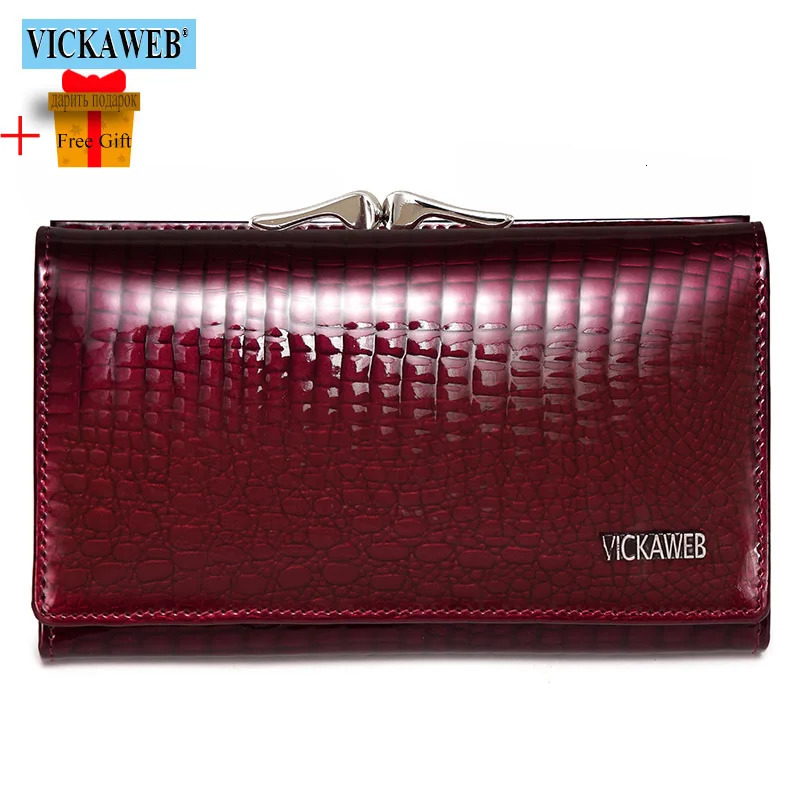 Free Gift Women Genuine Leather Short Wallet Female Fashion Purses Ladies Alligator Hasp Zipper Small Coin Bag AE2155 250221