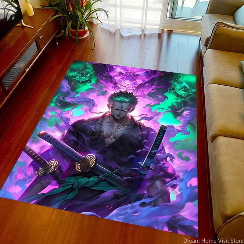 Anime One-Piece-Luffy Cartoon HD Printed Large Area Rugs Carpets for He Living Ro Childrens Bedro Sofa Doormat Floor Mats Z250208
