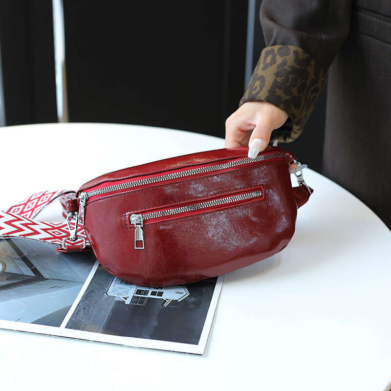 2025 handbag dumpling jacquard ribbon trend PU leather crossbody women's bag