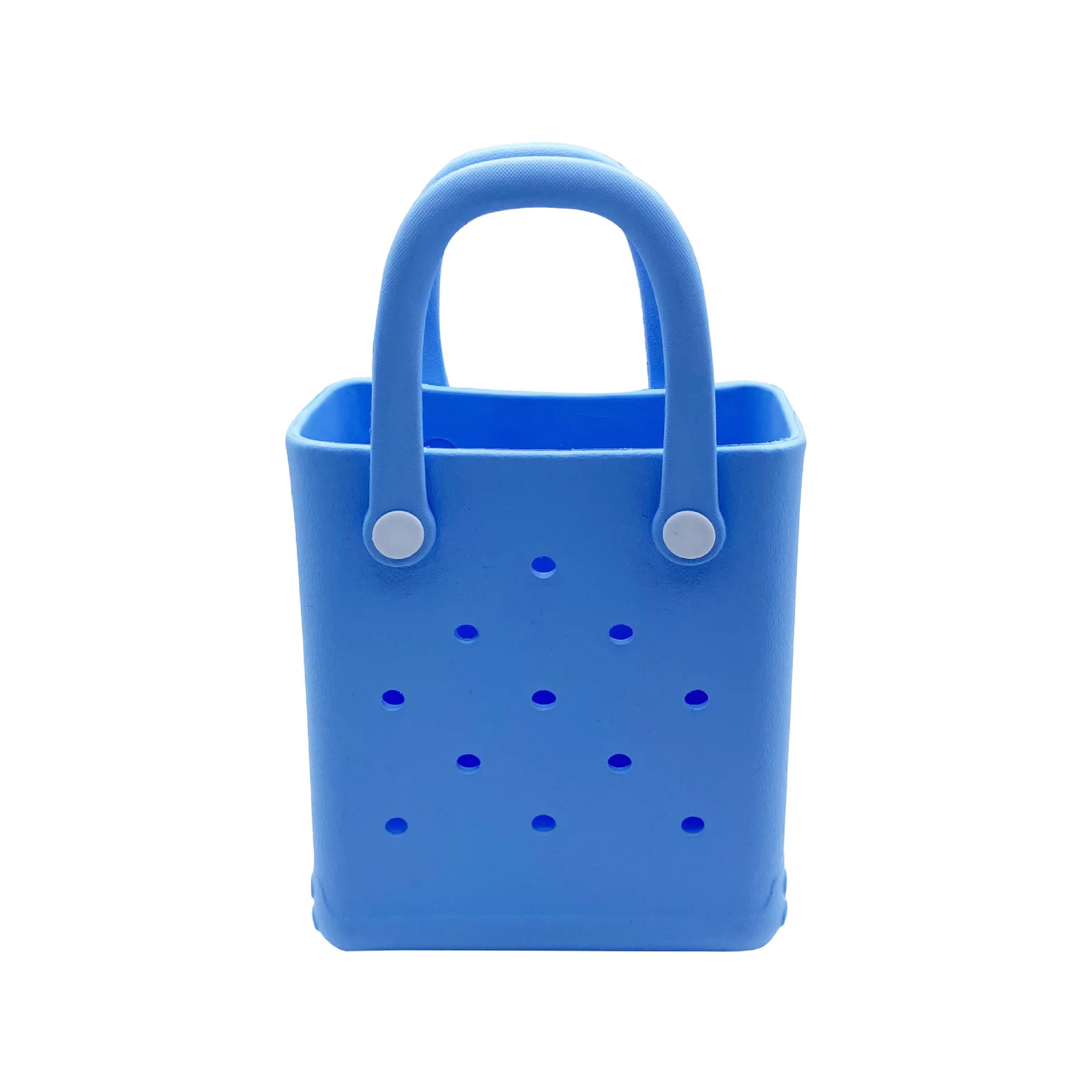 Colorful Pattern Flower Mini Jelly Bag - Small Hole Washable Waterproof EVA Beach Storage Bag 250207