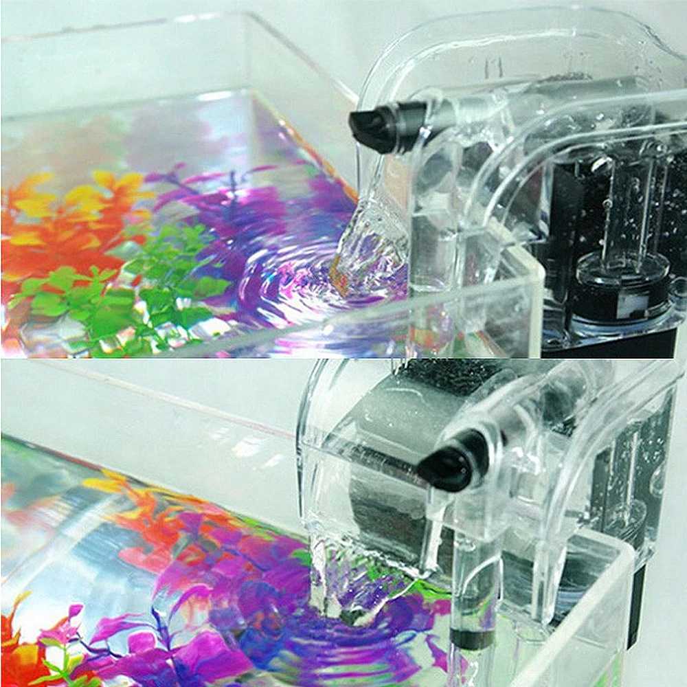 Fish Filters Water Pumps External Hang Up Filter Oxygen Submersible Purifier Mini Aquarium for Tank H250205Z7DO