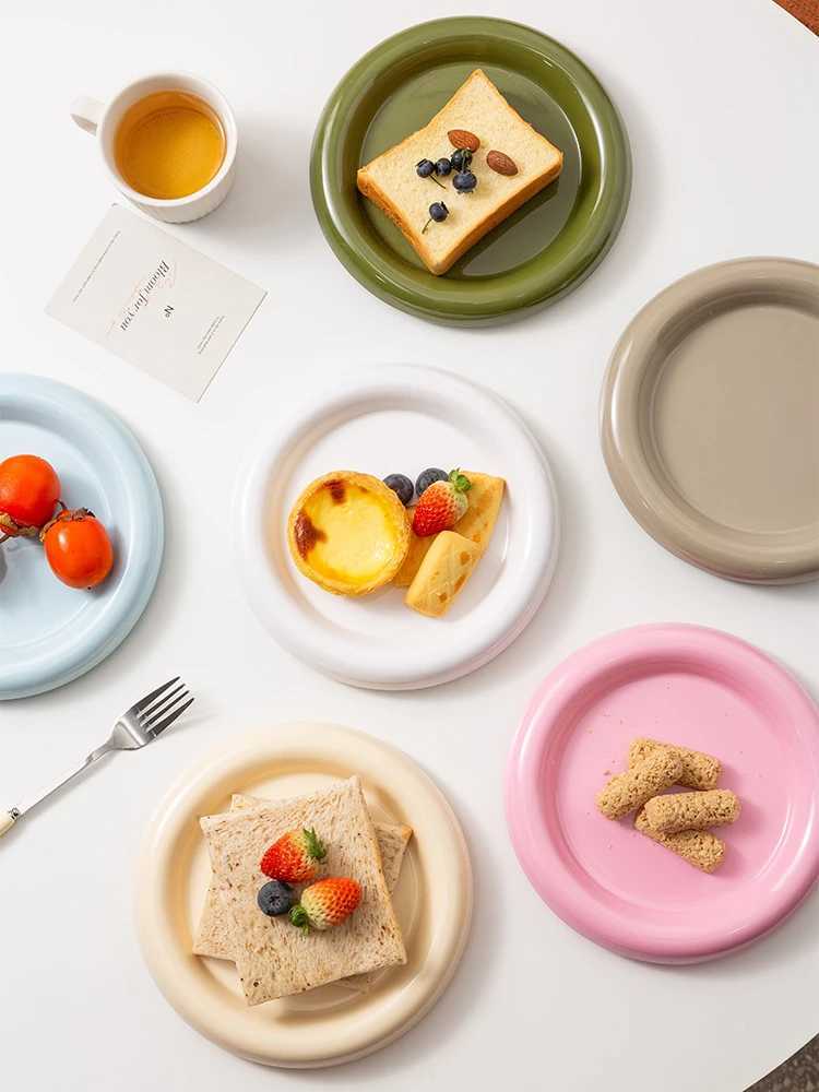 ((EpeiusHe))Housewear Furnishings Kitchen supplies Dining Plate Y250208