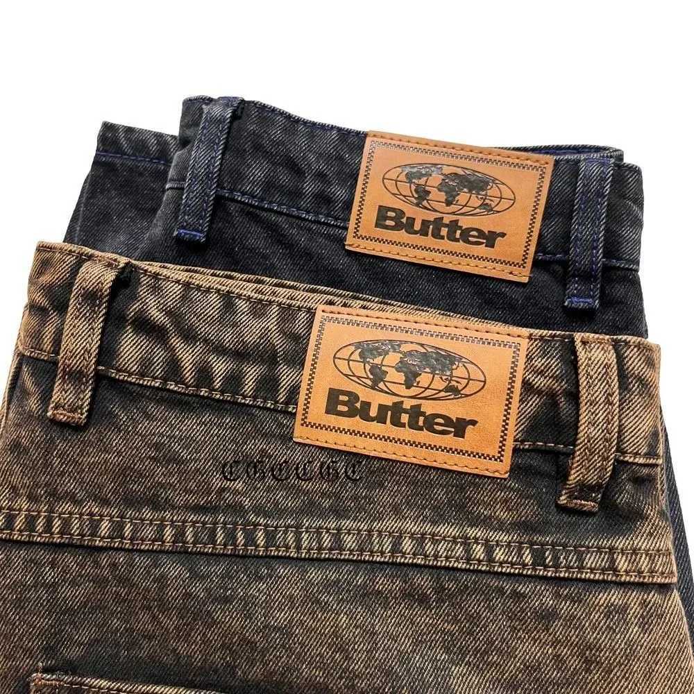Australian Skateboard Jeans Butter Goods Hip Hop Skating Hip Hop Wearing Heavy American Retro Embroidered Skateboard Men Pants.T250208