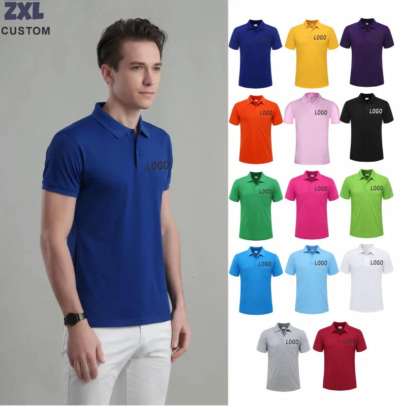 Summer Casual Breathable Polo Shirts Company Custom Print Embroidery Personalized n Men And Women ShortSleeved Tops 250121