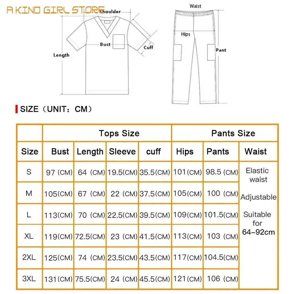 Mens Scrubs Uniform Lab Set Male Wholesale Clinic Hospital Doctor Overalls Vneck Fashion Scrub Pharmacy Nurse Clothes 250122