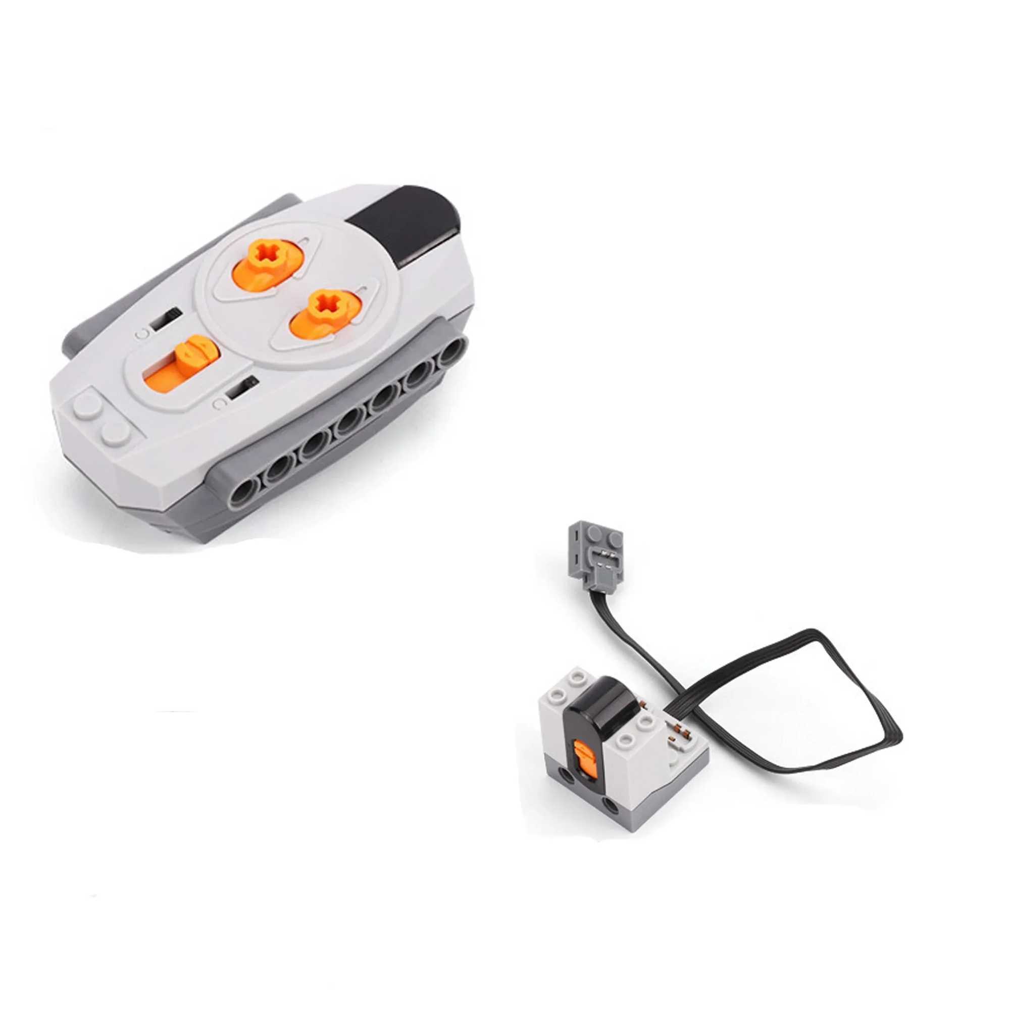 Blocks Electric Motor Set the Car Remote Control Battery Box Switch with Led Light Power Function MOC Building Blocks Cars Motor Toys H250207