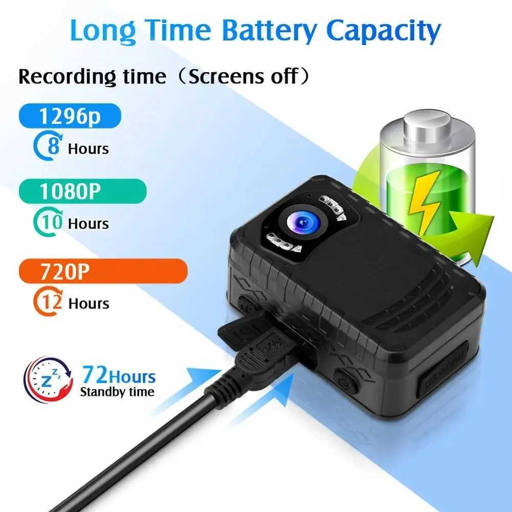 BOBLOV N9 Mini Body Camera Full HD 1296P Body Mounted Camera Small Portable Night Vision Police Body Cam 128GB/258GB Mini Camera R250610
