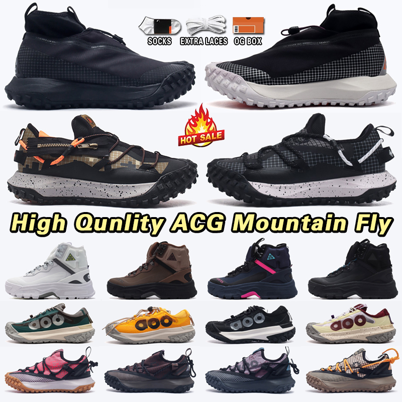Designer Hiking Shoes ACG Mountain Fly Waterproof Gaiadome Sneakers Black White Blue Red Yellow Green Cross Men Anti-slip Outdoor Hiking Shoe Travel Casual Shoes