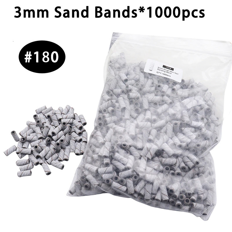 1000pcs m Mini Zebra Sanding Bands Stainless Steel Nail Drill Bits Mandrel Electric Manicure Accessories Tool 250122