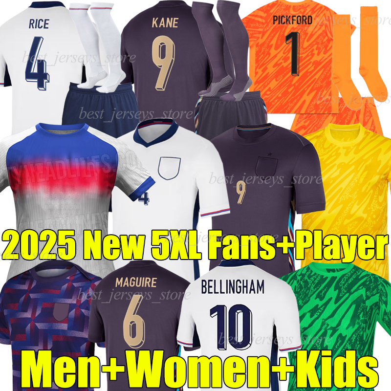 5XL Angleterre KANE soccer jerseys 2025 SAKA eNGLanDS EARPS BELGHAM MAGUIRE FODEN BOWEN TONEY PICKFORD RICE football shirts men kids kit socks set concept