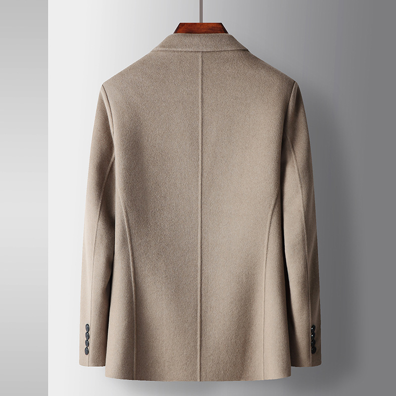 D124Elegant Men's Casual Wool Suits | Premium Handmade Double-Face Fabric for Fall & Winter
