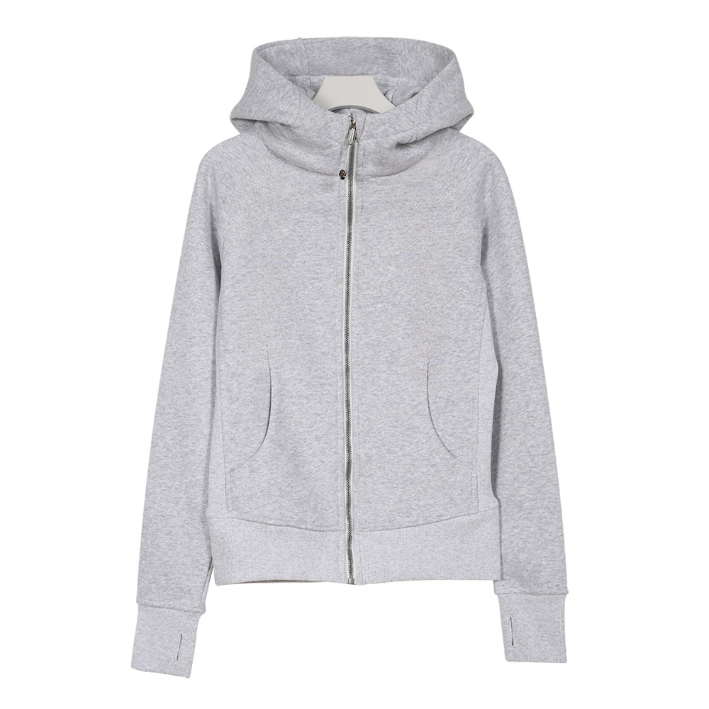 Comfortable Women's Full Zip Hooded Sweater with Thumbholes - Ideal for Yoga, Running, and Gym Wear