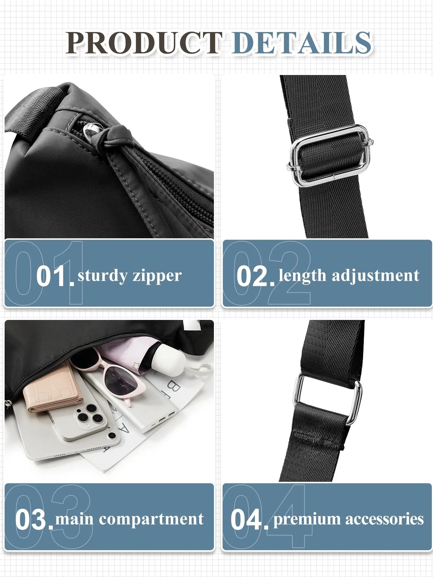 Mens Bag Messenger Bag for Men School Bag Laptop bag Fashion Shoulder Pack PC Bag Crossbody Bag Work Bag Shoulder Bag for men 250206