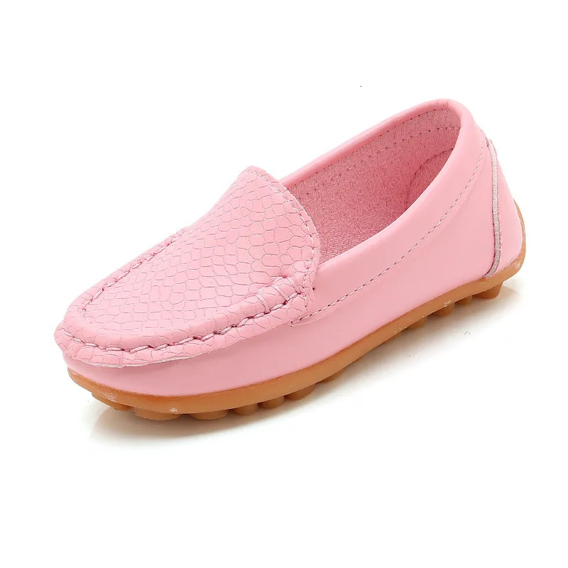 12 Colors All Sizes 21-36 Children PU Leather Casual Styles Boys Girls Soft Comfortable Loafers Slip On Kids Shoes H260130