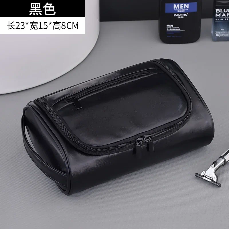 Women's Cosmetic Bags & Men's Designer Toiletry Bag: Retro PU Leather Travel Organizer, Waterproof hot Makeup Case for Women and Men