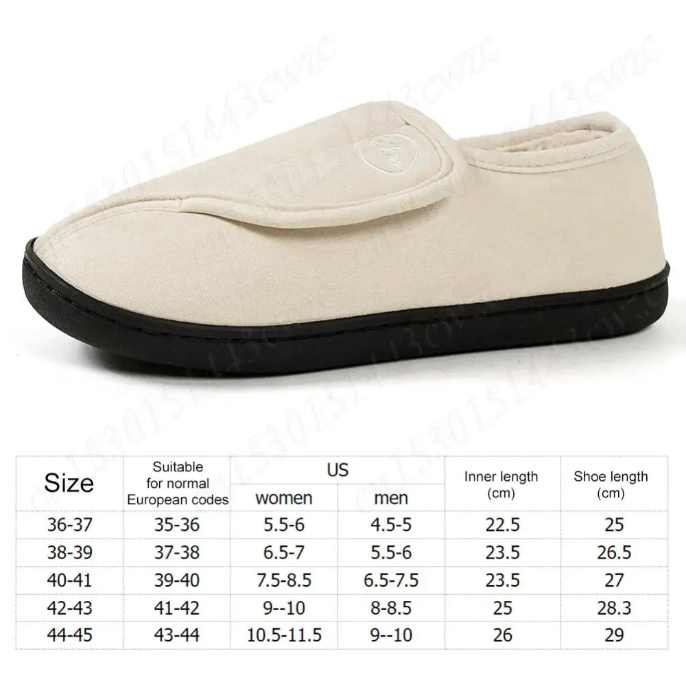 House Shoes for Men Suede Leather Slippers Non-Slip Slip-on Shoes Comfy Warm Plush Indoor/Outdoor for Diabetic Swollen Feet 250214