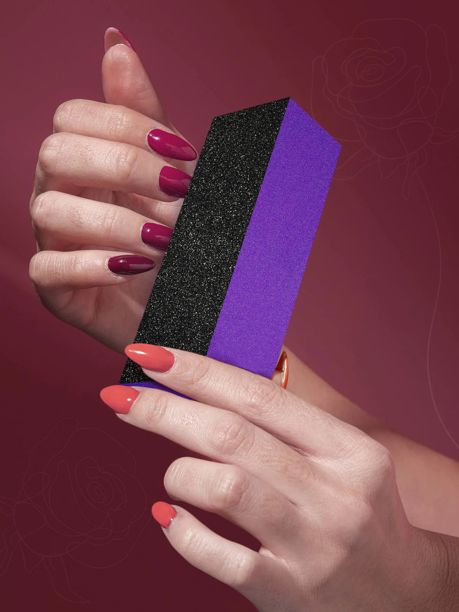 Nail Buffer Sanding Block Polisher Buffing File 60100 Grit for Acrylic Nail Art Kit Manicure Tools 10 PCS 250208