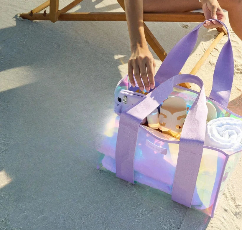 Colorful Transparent PVC Womens Handbag Colorful Crossbody Beach Bag Waterproof Swimming Bag Waterproof Mobile Phone Bag 250207