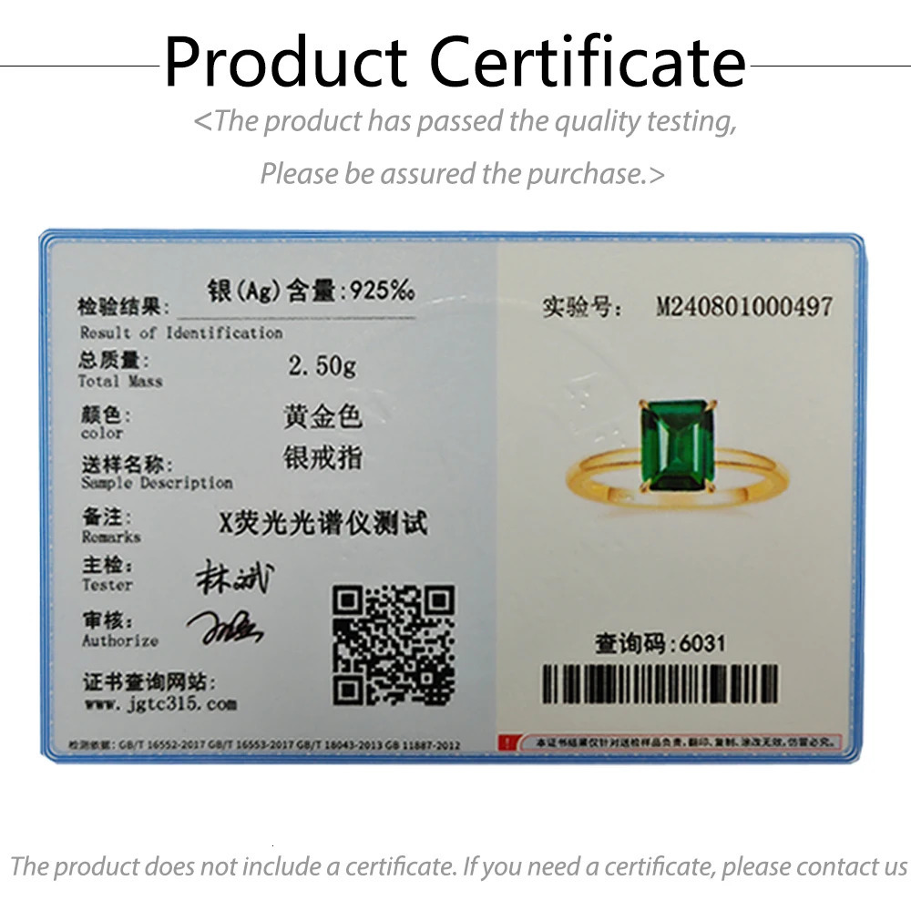 Monkton 100% 925 Sterling Silver Engagement Rings for Women 3CT Solitaire Created Green Emerald Wedding Band Promise Jewelry250122