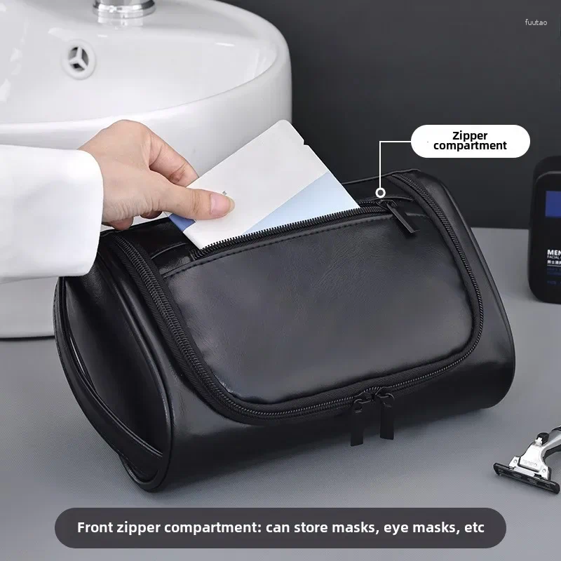 Women's Cosmetic Bags & Men's Designer Toiletry Bag: Retro PU Leather Travel Organizer, Waterproof hot Makeup Case for Women and Men