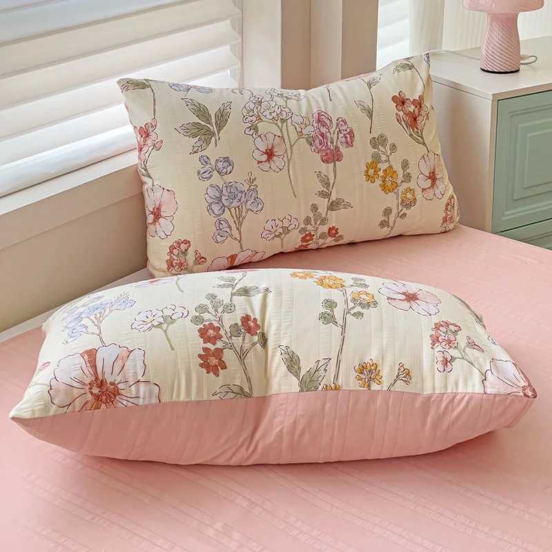 Washed Cotton Bedding Comforter Set case bed sheet Single Full Size Bed Linen Duvet Cover Set Queen/King Double Size Z250208