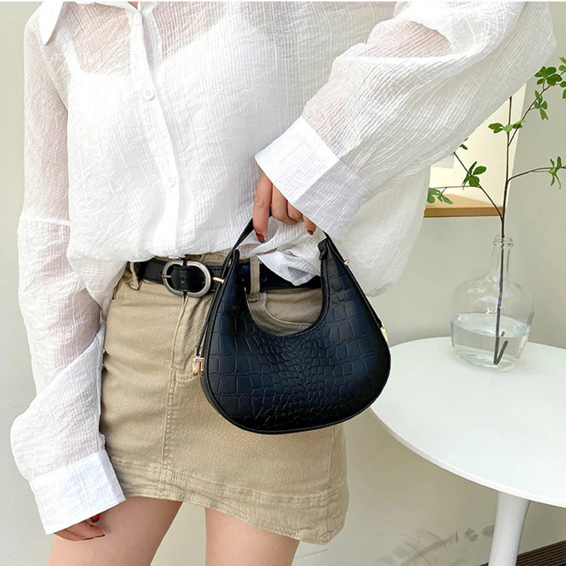 PU Leather Shoulder Hobo Bag Women Small Clutch Handbag Purse Female Underarm Bag Fashion Travel Shopper 250207