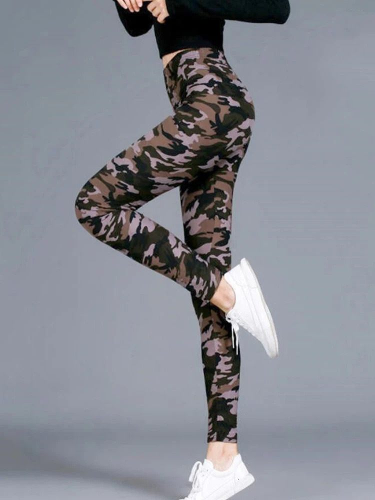 Women Fashion Camouflage Leggings Sexy Print Femme Push Up Pants Casual Camo Sport Workout Fitness Legging 250109