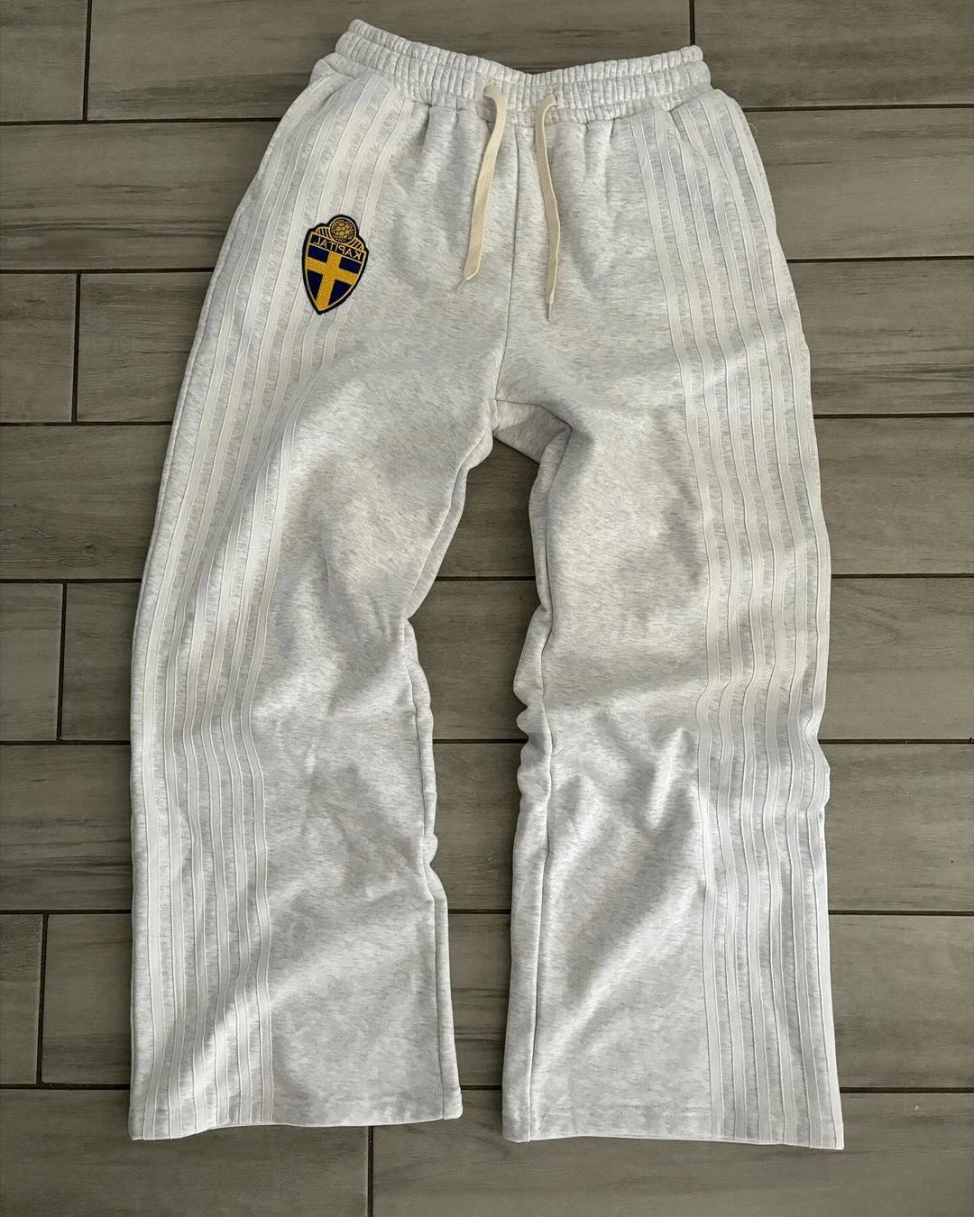 Retro Striped Embroidered Zip Hoody Sweatpants Set Mens Two Piece Set Hip Hop Embroidered Oversized SweatshirtCasual Pants Set 250208