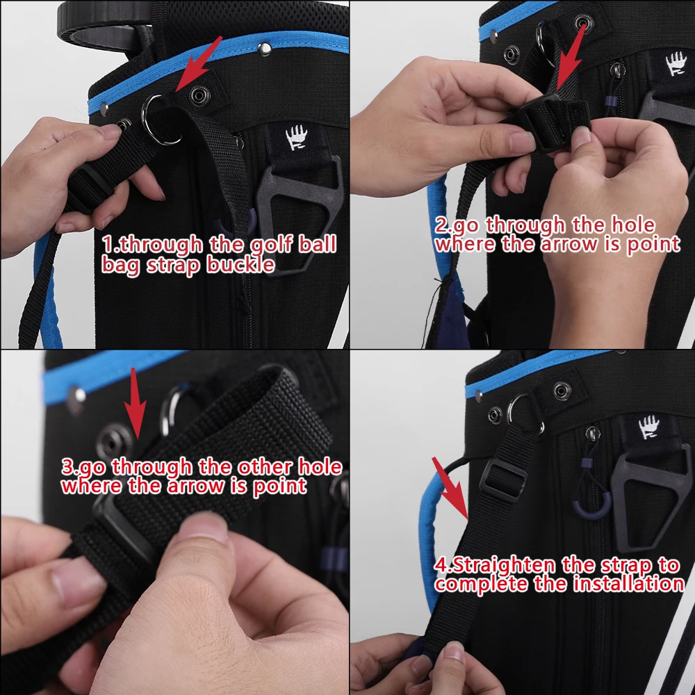Golf Bag Strap Replacement Comfort Double Shoulder Adjustable Padded Carrying 250118
