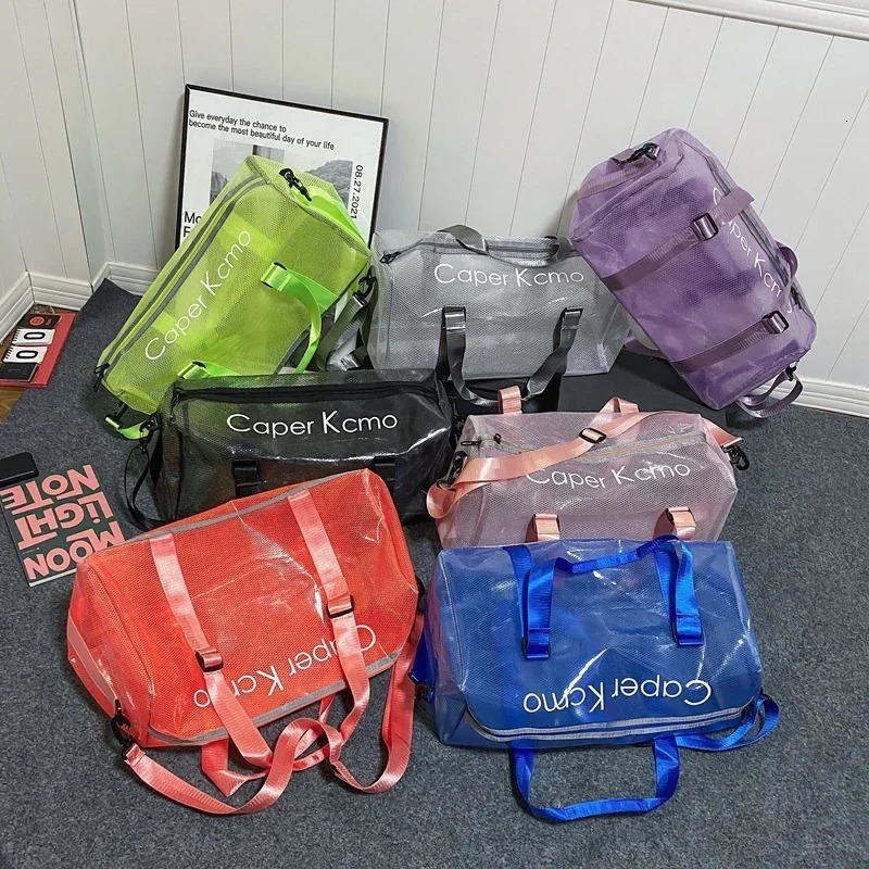 Fashion Versatile Candy Transparent Crossbody Bag Trendy Selling Surfing Swimming Waterproof Bag Large Capacity Travel Bag 250207