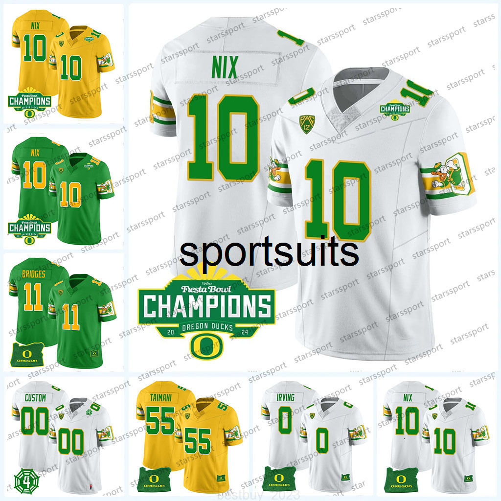 Hot Bo Nix Oregon Ducks 2024 Football Jersey NCAA College Byron Cardwell DJ Johnson Keith Trikweze Bridges Donte Thornton Chase Cota CJ Verdell Thibodeaux