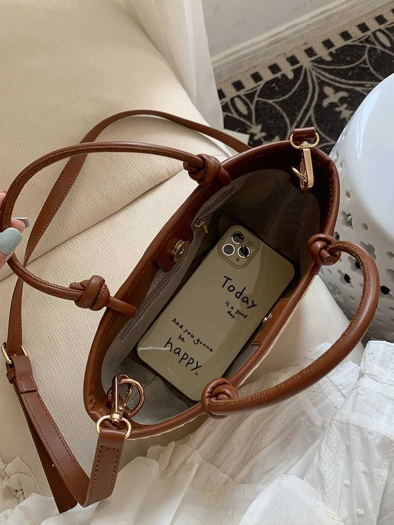 Summer Vai Wens Beach Street Shopper Bag Design Ladies Portable Crossbody Bags Knot Basket Woven Tote Handbags B250618