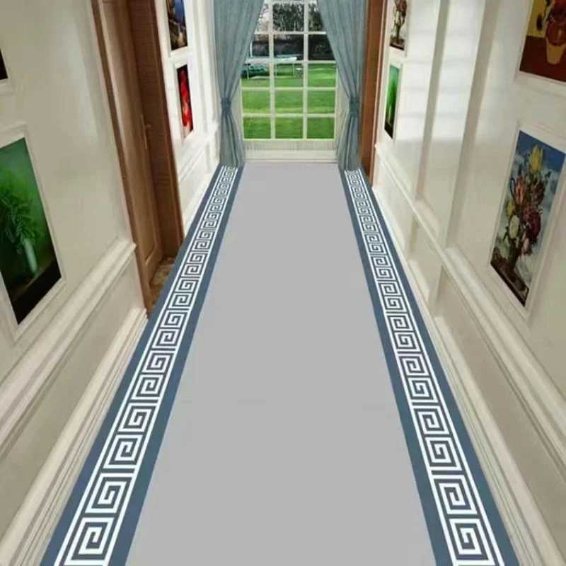 Light Luxury Diamond Shaped Pattern Lobby Carpets Rug Stairway Hallway Stairs He Decor Corridor Aisle Runner Wedding Anti Slip Z250208