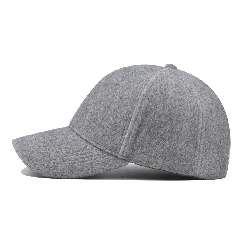 FS Cashmere Baseball Cap For Men Gray Warm Winter Plush Women Caps Outdoor Windproof Trucker Hats Casquette Femme 250118