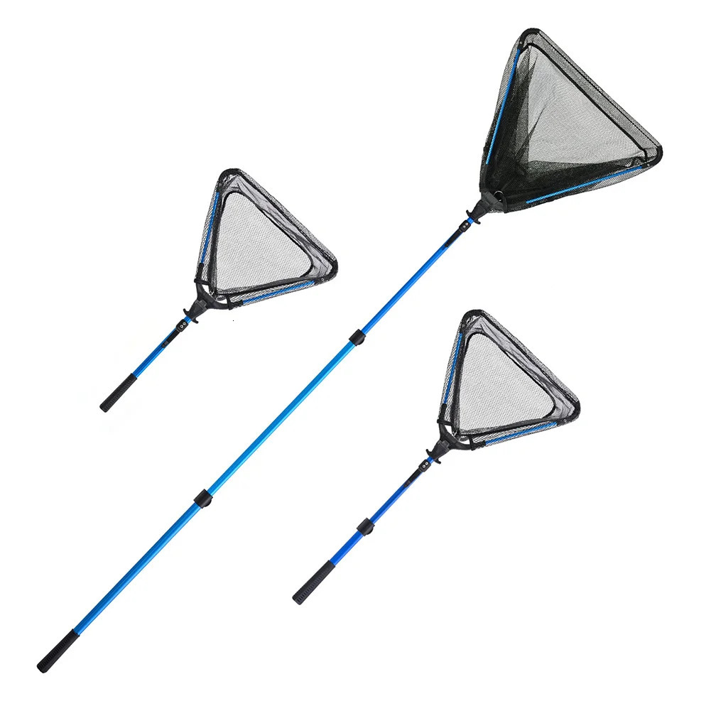 Fishing Triangle Folding Net 72cm Triangle Hand Net Lightweight Portable for Trout Catfish Bass 250117