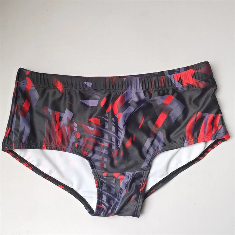 Printed Men With Cup Shorts Racing Beach Swimwear Breathable Fashion Mens Swimming Trunks Z260314