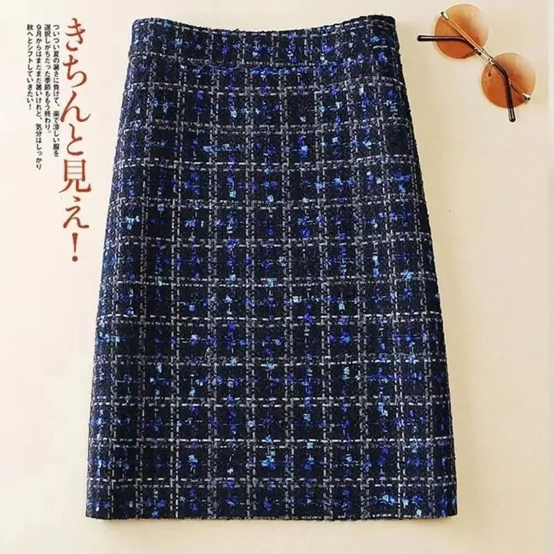 womens fashion coarse woolen plain weave skiing high waisted Aline ultrathin casual wool Y573 for autumn and winter 2024 250206Z