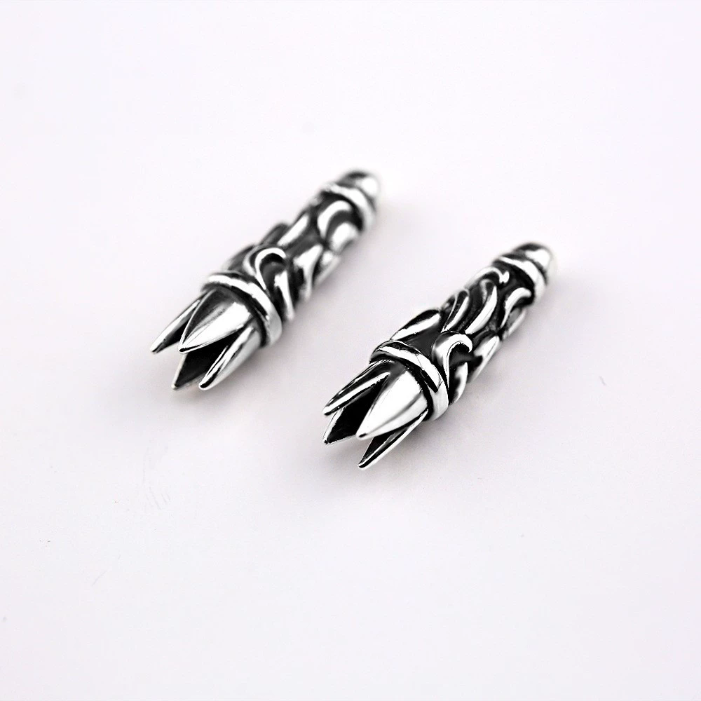 G03 S925 Sterling Silver Beads DIY Accessories Beads Personalized Fashion Punk Hip Hop Style Jewelry Beads Cross Flower Letter Shape new