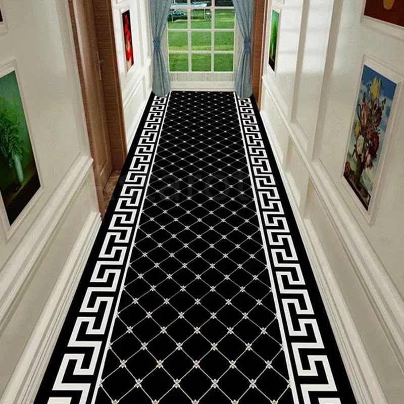 Light Luxury Diamond Shaped Pattern Lobby Carpets Rug Stairway Hallway Stairs He Decor Corridor Aisle Runner Wedding Anti Slip Z250208