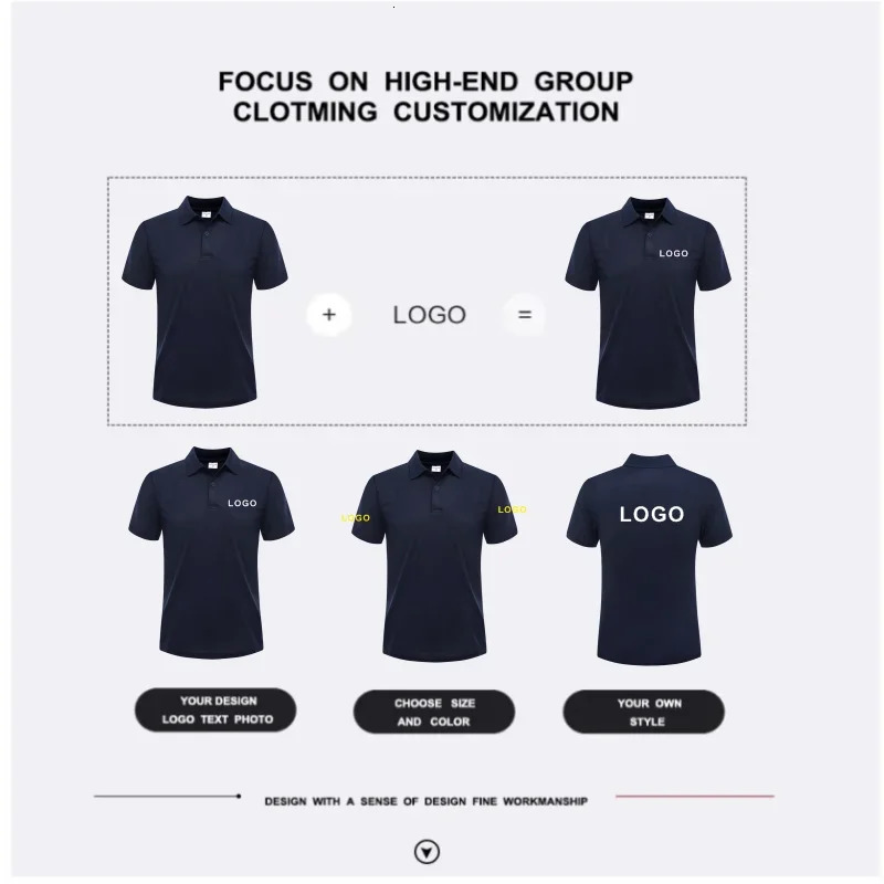 Summer Casual Breathable Polo Shirts Company Custom Print Embroidery Personalized n Men And Women ShortSleeved Tops 250121
