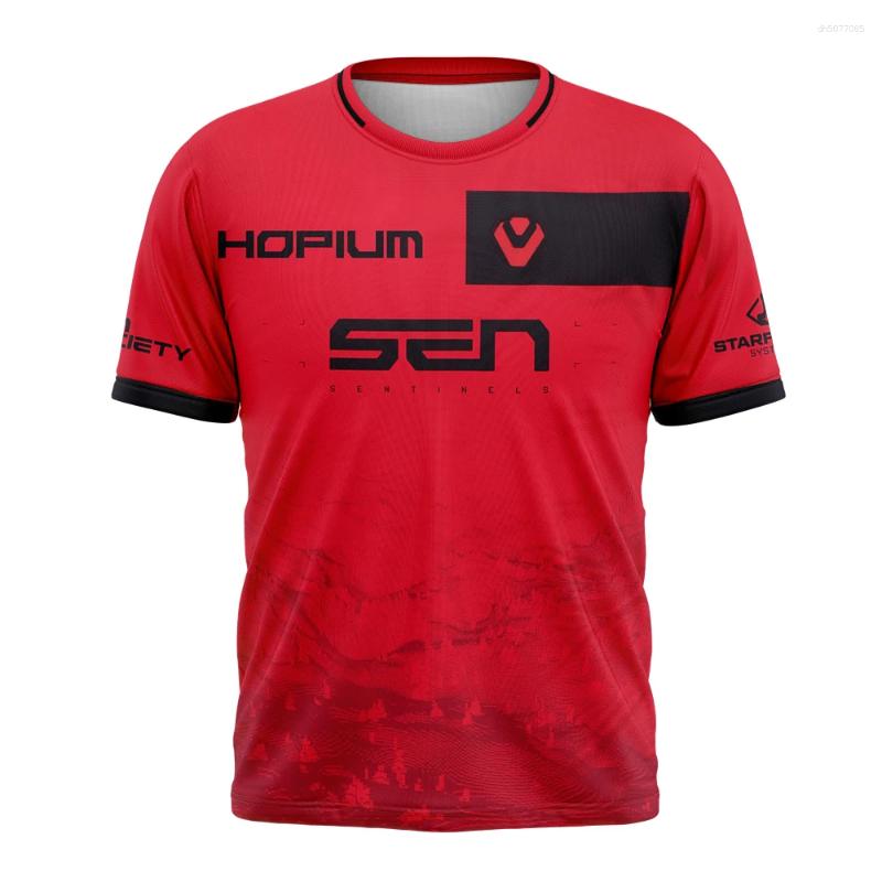 Men's T Shirts Sentinels 2025 Esports Team Herren Sommers Port Kurzarm T-Shirt Benutzer Definierte Uniform Spielen Spiel Valorant