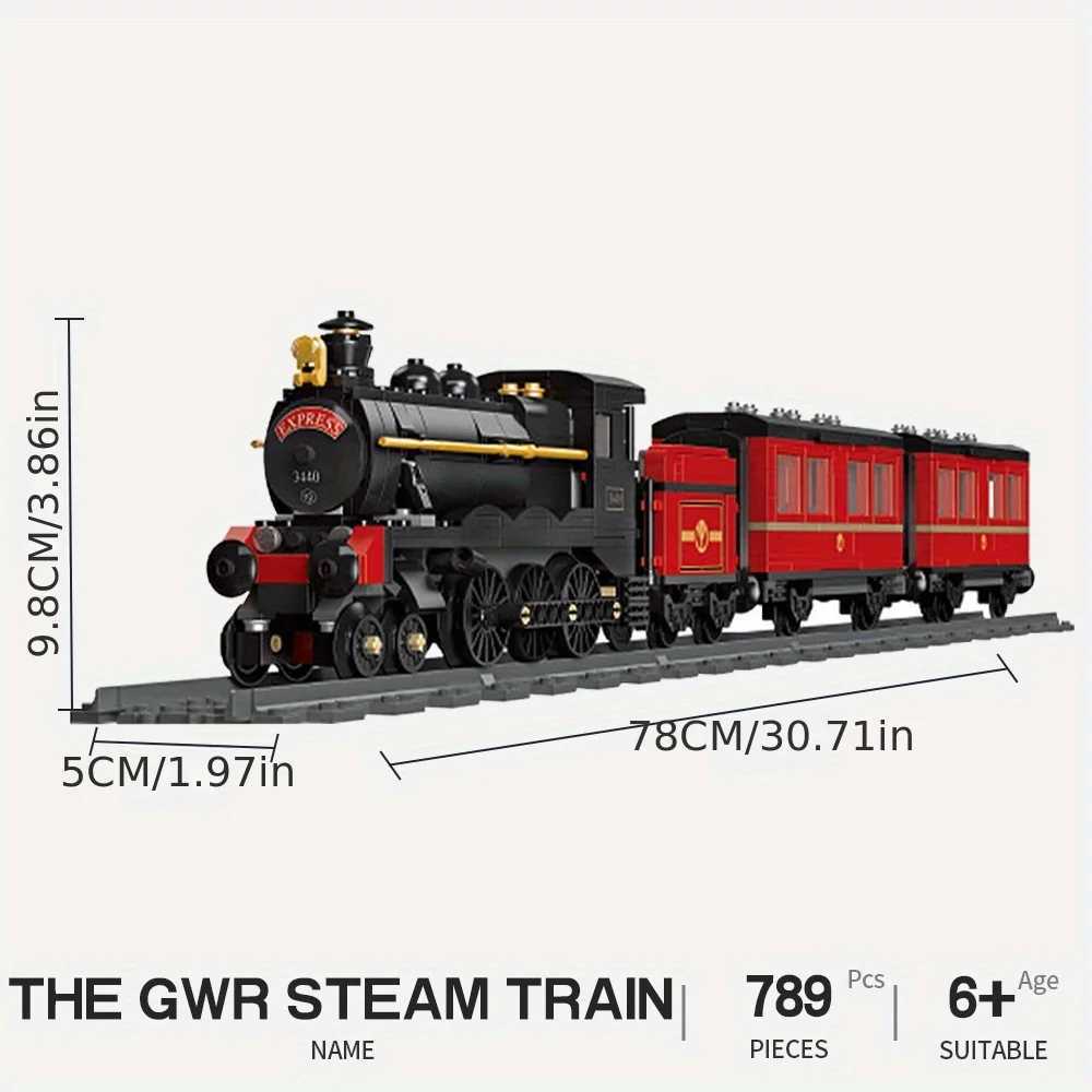 Blocks BRO1 Locomotive CN5700 GWR Steam Train Railway Express Modular Bricks Technical Model Building Blocks Kids Toys Gifts H250207